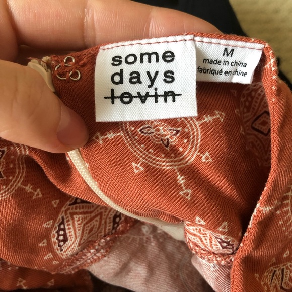 Rust Red and Yellow Halter Ankle Jumpsuit - Picture 5 of 5